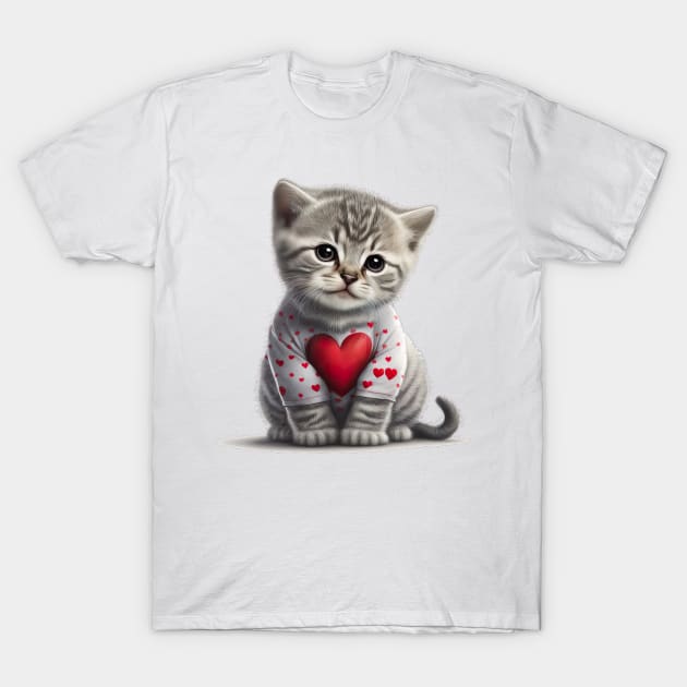 Bundle of love. This kitty cat is a purr-fect valentines gift for your loved one T-Shirt by UmagineArts
